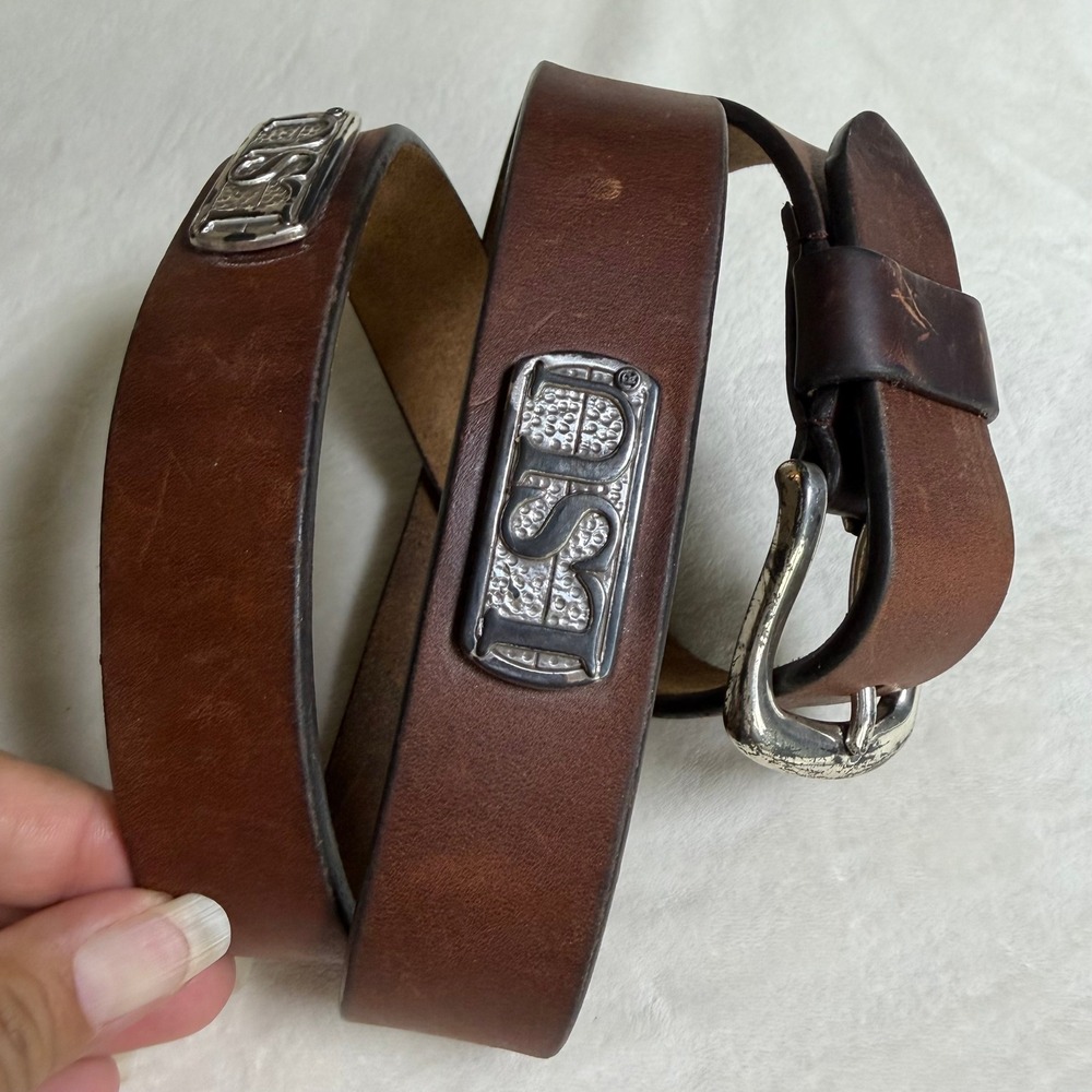 LSU Tigers Leather Belt Mens 38 Brown NCAA Collegiate Metal Logo Plaques - Picture 2 of 9